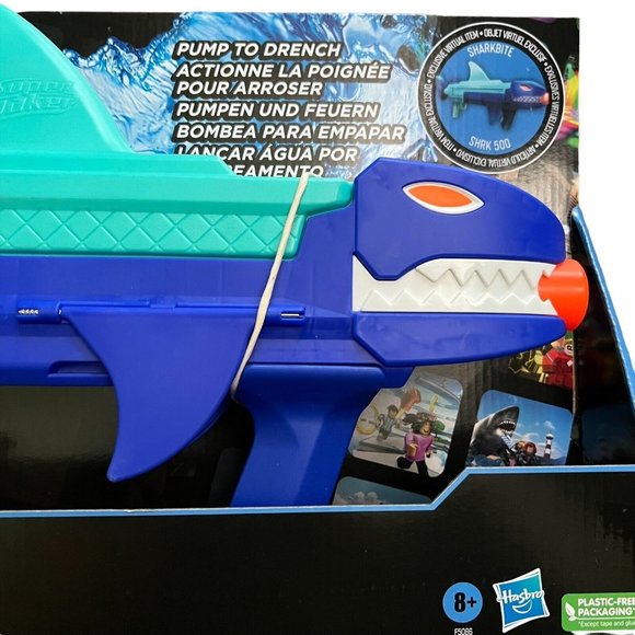 NERF Gun Super Soaker Roblox SharkBite SHRK 500 Summer Game Toy NEW - Picture 4 of 6